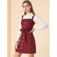 thumbnail image 2 of INSPIRE CHIC Women's Classic Adjustable Strap A-Line Overall Denim Dress, 2 of 6
