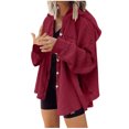 thumbnail image 1 of FAIWAD Veste à Manches Longues pour Femmes Grande Taille Boutonnée Patchwork Automne Hiver Vêtements Tendance, 1 of 6