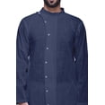 thumbnail image 2 of Atasi Solid Long Kurta For Men Mandarin Collar Casual Party Dress Shirt, 2 of 5
