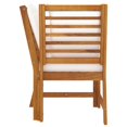 thumbnail image 2 of vidaXL Sectional Corner Sofa with Cream Cushion Solid Acacia Wood, 2 of 4