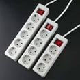 thumbnail image 3 of Eu Standard German Type Power Strip 3/4/5 Sockets In A Row Flat Adapter Light Switch With Surge Protector Extension Cable Home Improvement Electrical, 3 of 5