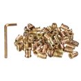 thumbnail image 1 of Unique Bargains 1/4-20 x 15mm Threaded Inserts Nuts, 100 Pack Wood Insert Nuts with Hex Wrench, 1 of 5