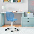 thumbnail image 2 of Homycasa Carnation Swivel Teen Plastic and Mesh Task Chair in Blue, 2 of 9