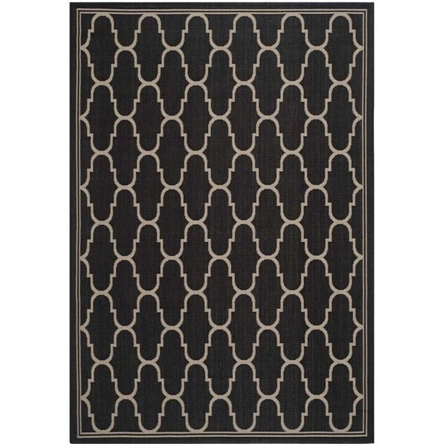 Safavieh Courtyard Black Indoor Outdoor Rug - 9' x 12'6"