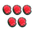 thumbnail image 1 of Wweixi 5pcs/set Artificial Lotus Realistic Appearance Easy To Clean Long-lasting bright red 1Set, 1 of 6