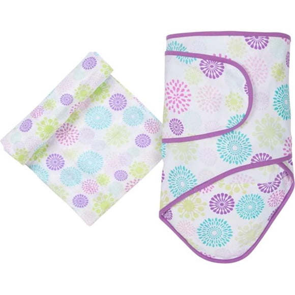MiracleWare 4445 Ensemble Couverture Éclats Colorés et Emmaillotage en Mousseline