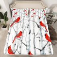 thumbnail image 2 of Erosebridal Cardinal Bird Bed Sheets Set Full Size, Botanical Birch Bedding Set, Animal Theme Decor, 2 of 6