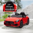 thumbnail image 3 of Qaba 12V Mercedes-Benz Licensed Kids Electric RC Car, Ride on Toddler Toys Gift, Red, 3 of 10