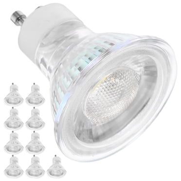 10pcs 220V 5W GU10 SMD2835 LED Bulbs Spotlight Lamp Light Cup Equivalent 500LM 6000-6500K Dayight White Lighting Downlight Energy Saving