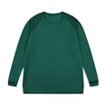 thumbnail image 1 of BADHUB Men's Long Sleeve Shirts Big & Tall Crew Neck Cotton Essential Pullover Athletic Performance Split Hem Sweatshirt Soft Causal Loose Top Spring Fall Deals L-5XL, 1 of 3