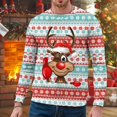 thumbnail image 2 of PMUYBHF Chandail à Capuche pour Hommes Noir Automne et Hiver Tendance Décontractée Imprimé de Noël Chandail Col Rond à Capuche Zippée Graphique pour Hommes 4TG, 2 of 4