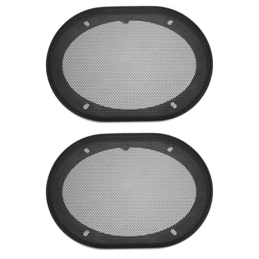 Unique Bargains Speaker Grill Cover 5x7 Inch Mesh Decorative Square Subwoofer Protector Black 2pcs