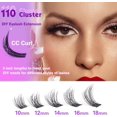 thumbnail image 3 of HSHDLDF Lash Clusters Eyelash Extension 110Pcs Lash Extension Wispy Eyelash Cluster Lashes Individual Lashes Natural Look 10-18MM Long Cluster Lash Extension, 3 of 7