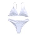 thumbnail image 1 of DPTALR Women Solid Bikini Push-Up Pad Swimwear Bathing Beachwear Set, 1 of 3