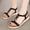 Black, variant on Earth Origins Sandals Women's Shoes Summer Ethnic Style Slippers Beach Seaside Bohemian Vintage Straw Platform Retro Mid Heels Sandals Womens Flats Sandals on Clearance