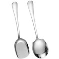 thumbnail image 3 of KAKOWELY 1 Ensemble Cuillère Réutilisable Cuillère de Service pour Aliments Cuillère de Service pour Banquet Cuillère de Service en Acier Inoxydable,8.82x"X2.32"X0.39 Pouces, 3 of 5
