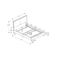 thumbnail image 2 of Monarch Specialties Bed, Twin Size, Platform, Bedroom, Frame, Upholstered, Pu Leather Look, Wood Legs, White, Transitional, 2 of 3