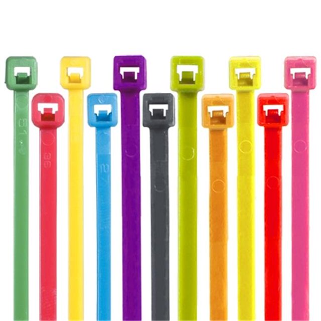 4 Po. No. de 18 Attaches de Câble Rose Fluorescent
