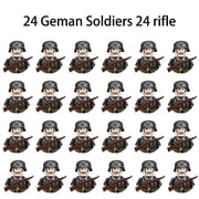 40/set World War II military building blocks National army soldier Character weapon assembly building block Children's toy gifts