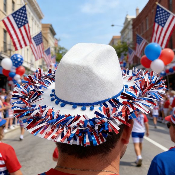 Independence Day Rainy Day Western Cowboy Hat Festival Party Prop