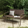thumbnail image 2 of Outsunny Rattan Wicker Loveseat Garden Furniture with Armrests Brown, 2 of 10