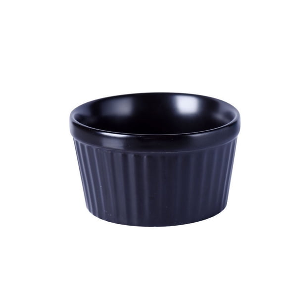 Plats à Soufflé en Porcelaine, Ramequins pour Soufflé, Crème Brûlée et Crème Glacée - Noir