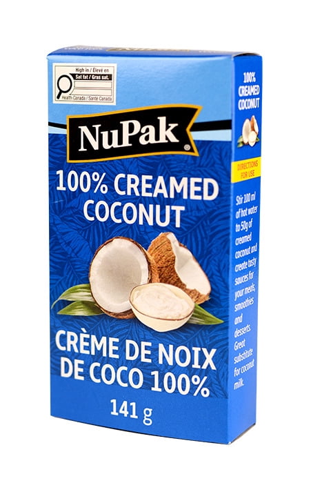 NuPak 100% Crème de Noix de Coco est épaisse, riche et naturellement sucrée. La Crème de Noix de Coco NuPak se présente dans une boîte compacte de 141 ml remplie de saveur tropicale.