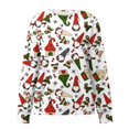 thumbnail image 4 of Costumes de Noël en Liquidation Col Rond Mode Décontractée Manches Longues Chandail à Imprimé de Noël Hauts Blouse Chandail Surdimensionné pour Femmes, 4 of 5