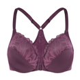 thumbnail image 1 of CHUANK Female Racerback Front Closure Unlined Underwire Bra for Women Black 34B, 1 of 5