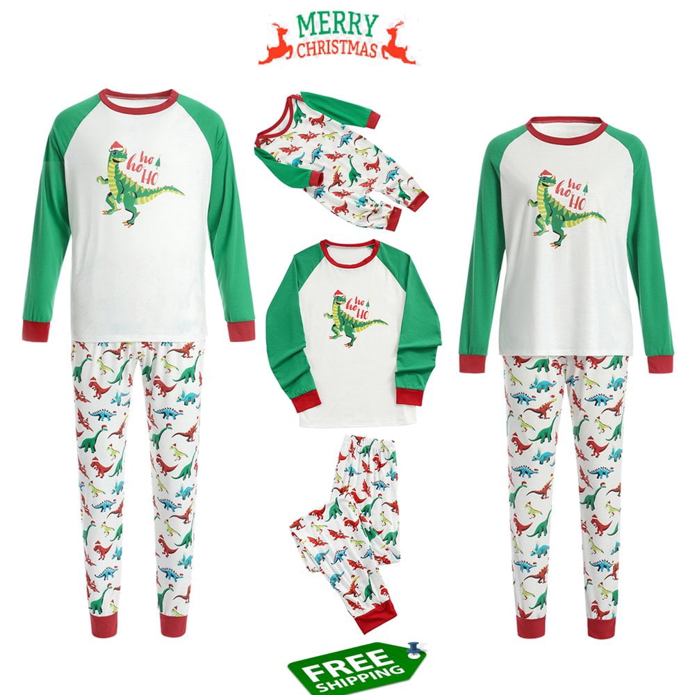 EIMELI Christmas Pajamas for Family Gingerbread Man Print