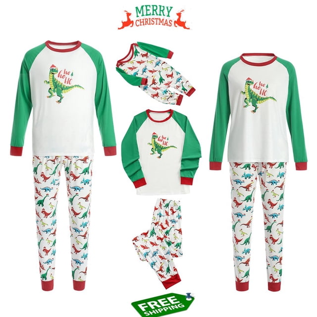 EIMELI Christmas Pajamas for Family Gingerbread Man Print