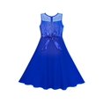 thumbnail image 2 of Robe Fille Bleue en Chiffon avec Strass Robe de Danse de Demoiselle d'Honneur 14 Ans, 2 of 6