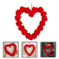 thumbnail image 4 of Couronne en Forme de Cœur Tissu Plastique Rouge 1Ensemble 13.4X12.6X2.4In, 4 of 9