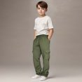 thumbnail image 4 of Pantalon Cargo pour Garçons à Jambe Droite - Tendance et Polyvalent pour 3 à 14 Ans (Confort de Printemps + Coupe Stylée), 4 of 7