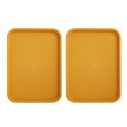 thumbnail image 1 of 2pcs Food Tray Multifunctional Thickened Slip Resistance Chinese Fast Food Serving Tray for Dining Hall RestaurantsYellow, 1 of 9