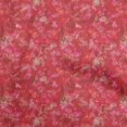 thumbnail image 1 of oneOone Velvet Red Fabric Abstract Floral Sewing Material Print Fabric By The Yard 58 Inch Wide, 1 of 4