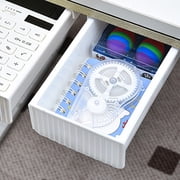 Chmadoxn Storage Trunks,Closet Organizers and Storage, Sticky Under Desk Drawer, Tray Attachable Under Desk Storage Organizer, Click To Hide Pencil Drawer For Office Home Stationery desk drawer