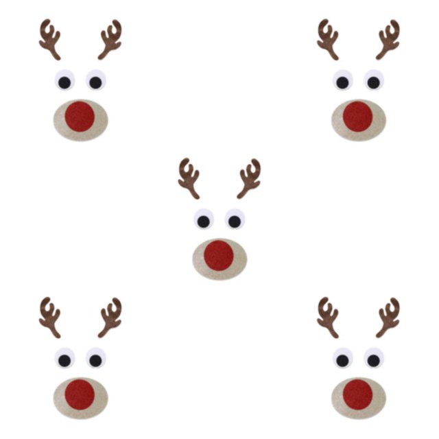 Transemion Festive Décor Christmas Window Sticker With Adorable Cute Cloth Christmas Window Stickers Door Decal Elk head 5Set
