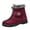 Red, variant on Women's Snow Boots Fashionable Womens Snow Skis with Bindings And Snow for Women Wide Width Winter Suede Flat On Women's Vintage Zipper High Snow Boot Women Lightweight Comfortable Mid