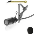thumbnail image 1 of Black 3.5MM Clip-on Lavalier Lapel Microphone For Shure Wireless Portable, 1 of 7