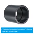 thumbnail image 5 of Unique Bargains UPVC Pipe Fitting 90mm Socket, 1 Pack Straight Coupling, Dark Grey, 5 of 5
