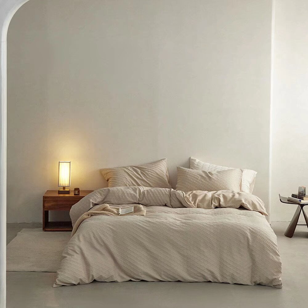 Zhuge Bed Sheets Set, Bedding Sheets Pillowcases Kit, Twin Bed Set, Hotel Bedding, Home Decor(Khaki)