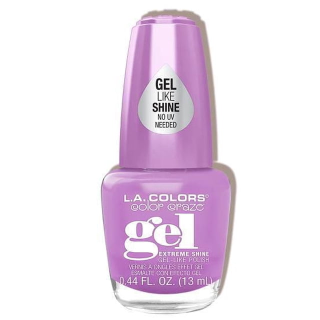 Creamy Neon Gel Polish - Jazzy in a 13mL bottle shows vibrant purple gel polish with gel-like shine and no UV light needed, easy to apply and remove for salon-quality nails, also ideal for quick mood-boosting manicures.