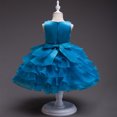 thumbnail image 4 of MIASHUI Girls Pageant Party Dress Ruffle Flower Kids Wedding Ball Gown Formal Princess Dress,Sky Blue,4-5 Years, 4 of 4