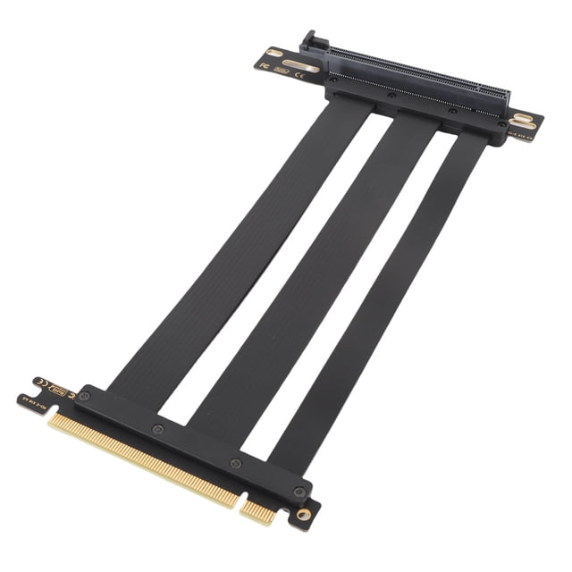 PCI E 4.0 X16 Extension Cable, GPU Graphics Card Extension Cable 128Gbps 90 Degree Adapter, Compatible with RTX 4090 Ti and 8900 XT, PCIE 3.0, 2.0, and 1.0