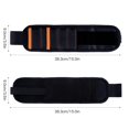 thumbnail image 3 of TFixol Bracelet Magnétique Robuste pour Électriciens et Charpentiers - Conception à Aimants Multi-Rangées avec Doubles Poches pour Ramasser Clous et Vis - Matériau Polyester 1680D Durable - Offert en Orange,, 3 of 7