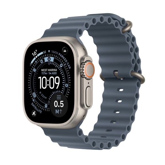 Apple Watch Ultra 3 GPS + Cellular 49mm Natural Titanium Case with Anchor Blue Ocean Band
