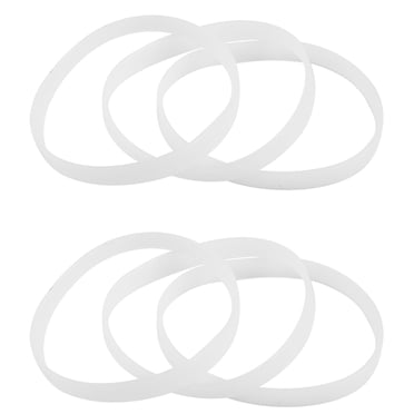 6 Pcs Joint d'Étanchéité en Caoutchouc Joint de Rechange Pièce de Rechange Compatible pour Nutri Ninja 6/7 Ailettes Lame Mélangeur Mélangeur (Ø 10 cm), 6 x Anneau d'Étanchéité pour Extracteur de Jus, Blanc Transparent
