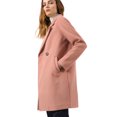 thumbnail image 3 of Unique Bargains Manteau Mi-Long à Manches Longues Raglan à Revers Croisé pour Femme, 3 of 6