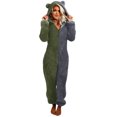 thumbnail image 2 of Combinaisons pour Femmes à Manches Longues, Combinaison à Capuche, Pyjama Décontracté d'Hiver Chaud, Combinaison de Nuit, Combinaisons pour Femmes en Liquidation, 2 of 8